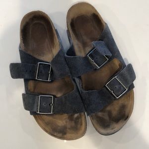 Birkenstocks navy suede